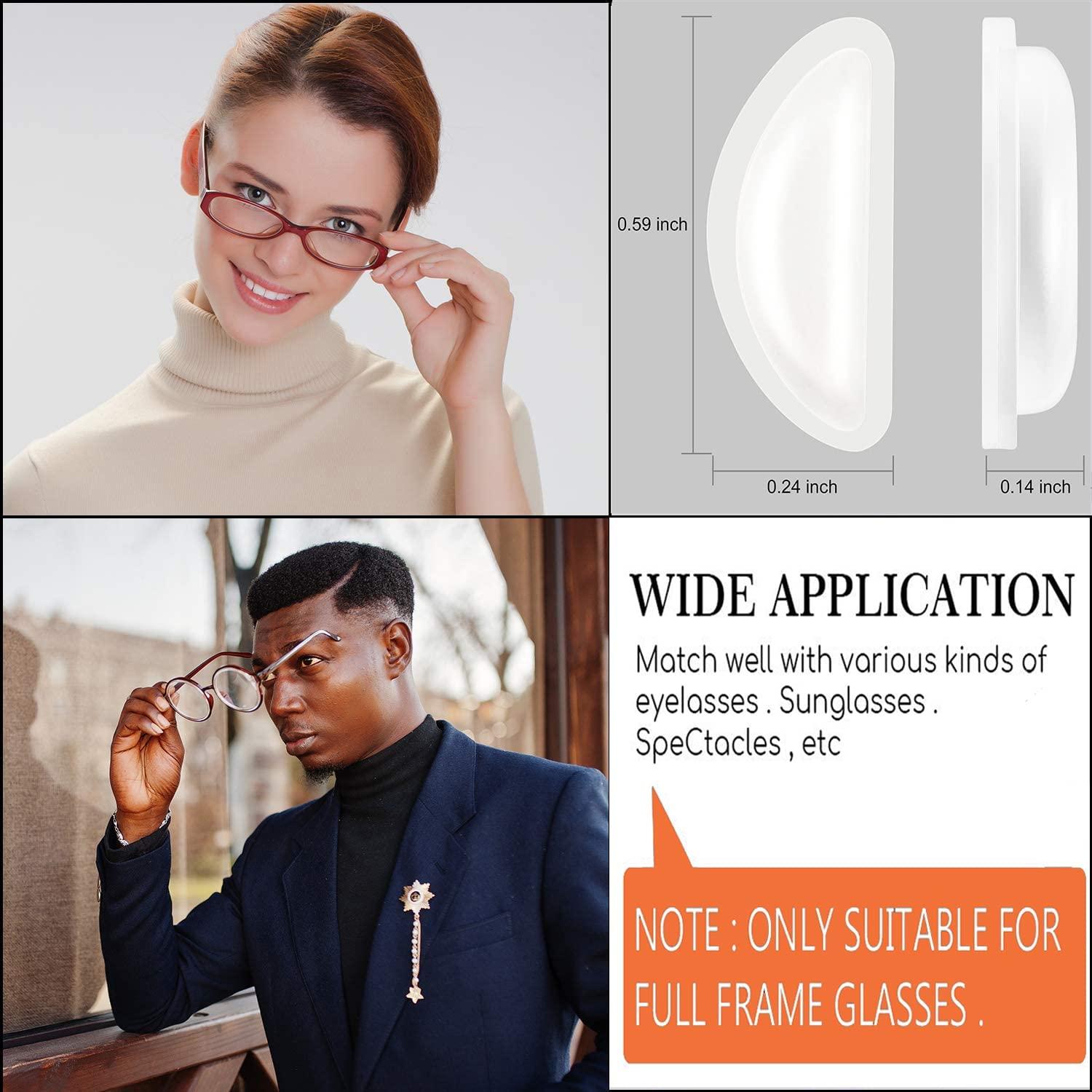 FSACLE Eyeglass Nose Pads - Soft Silicone Adhesive Glasses Nose