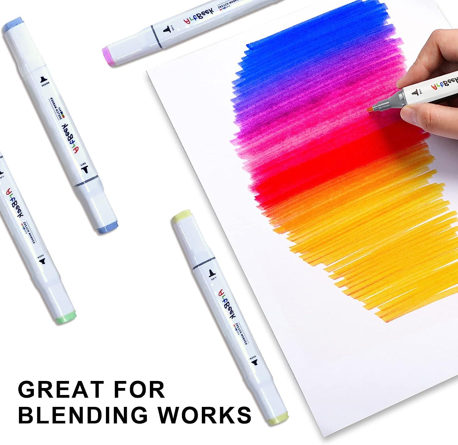 ArtBeek 80 Colors Alcohol Markers Set, Illustration Markers, Permanent markers, Dual Tip Art