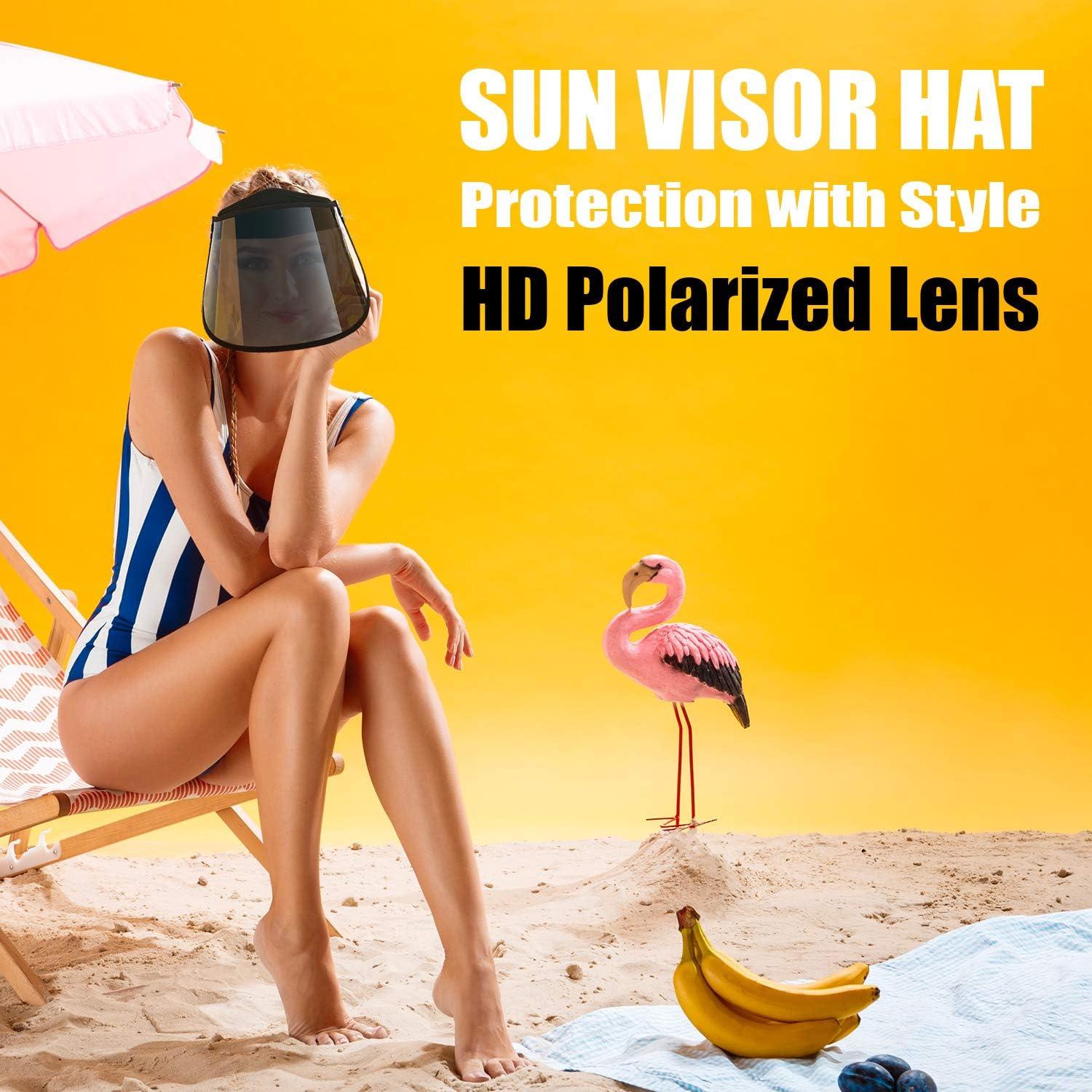 TRIKTON Sun Visor Hat with HD Polarized Lens, Protection Anti-UV