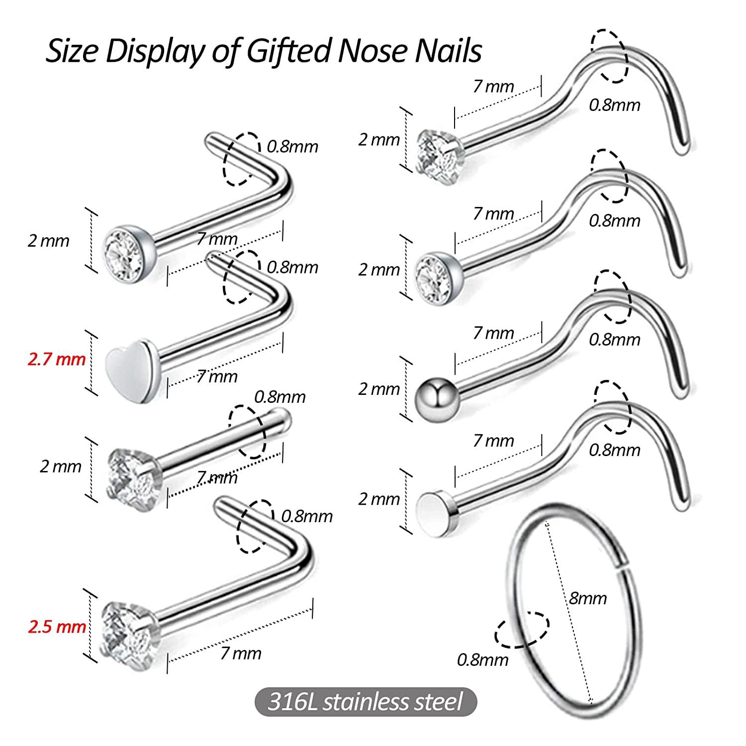 2Pcs Piercing Gun Disposable Sterile Ear Nose Piercing Kits Ear Rings Studs