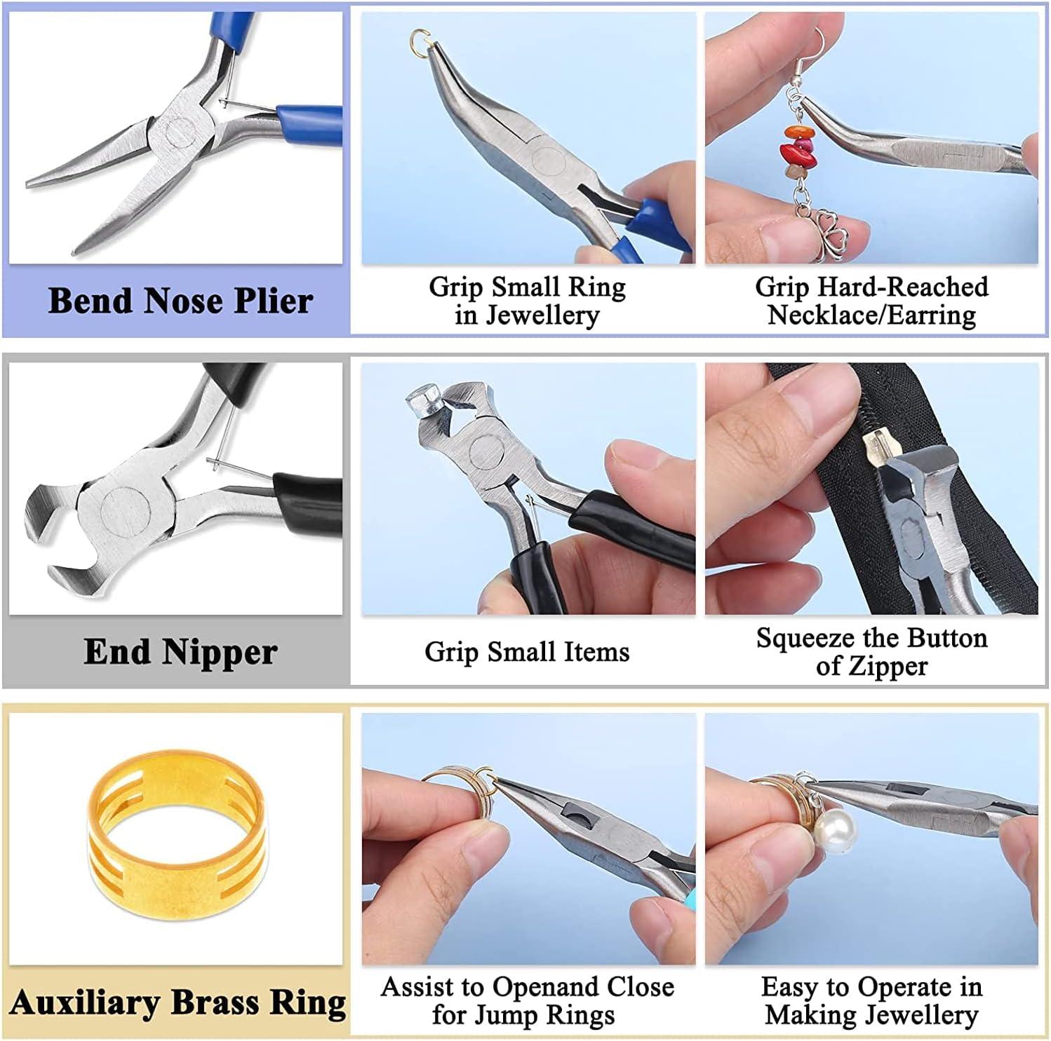 Bent Chain Nose Pliers for Jewelry Making