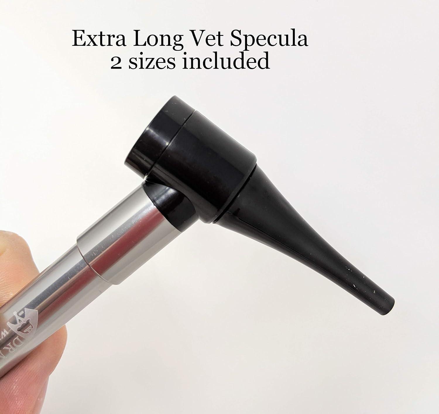 Dr Mom Pocket Veterinary LED Otoscope Compact Vet Otoscope for Animal