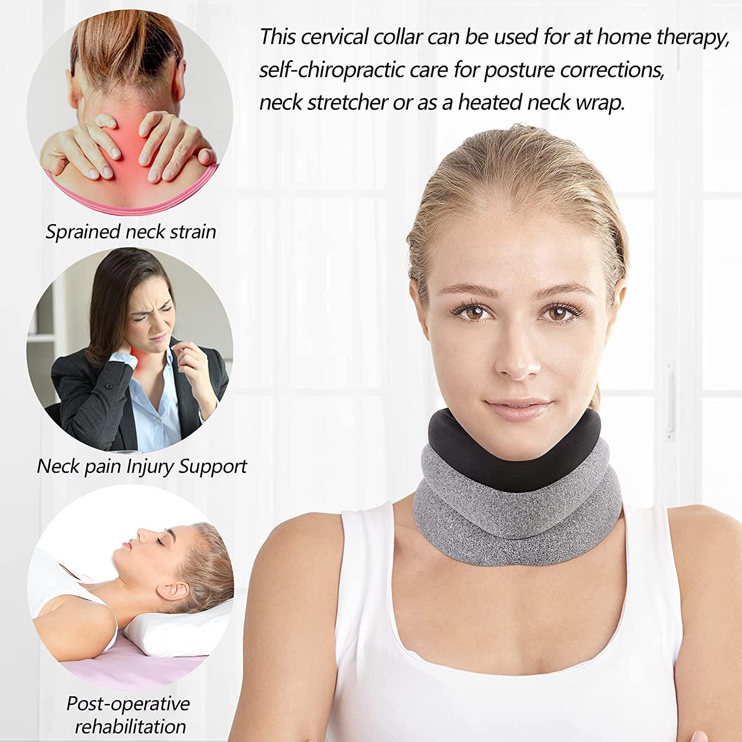 Large Neck Brace for Pain Relief & Support Soft Cervical Collar for