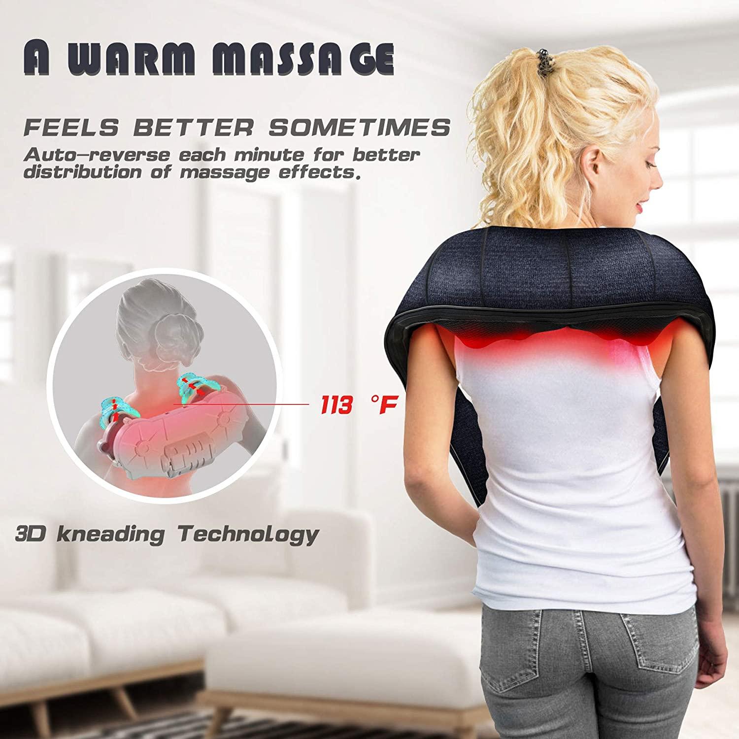Mo Cuishle Neck Massager, Back Massager with Heat, Shiatsu Shoulder