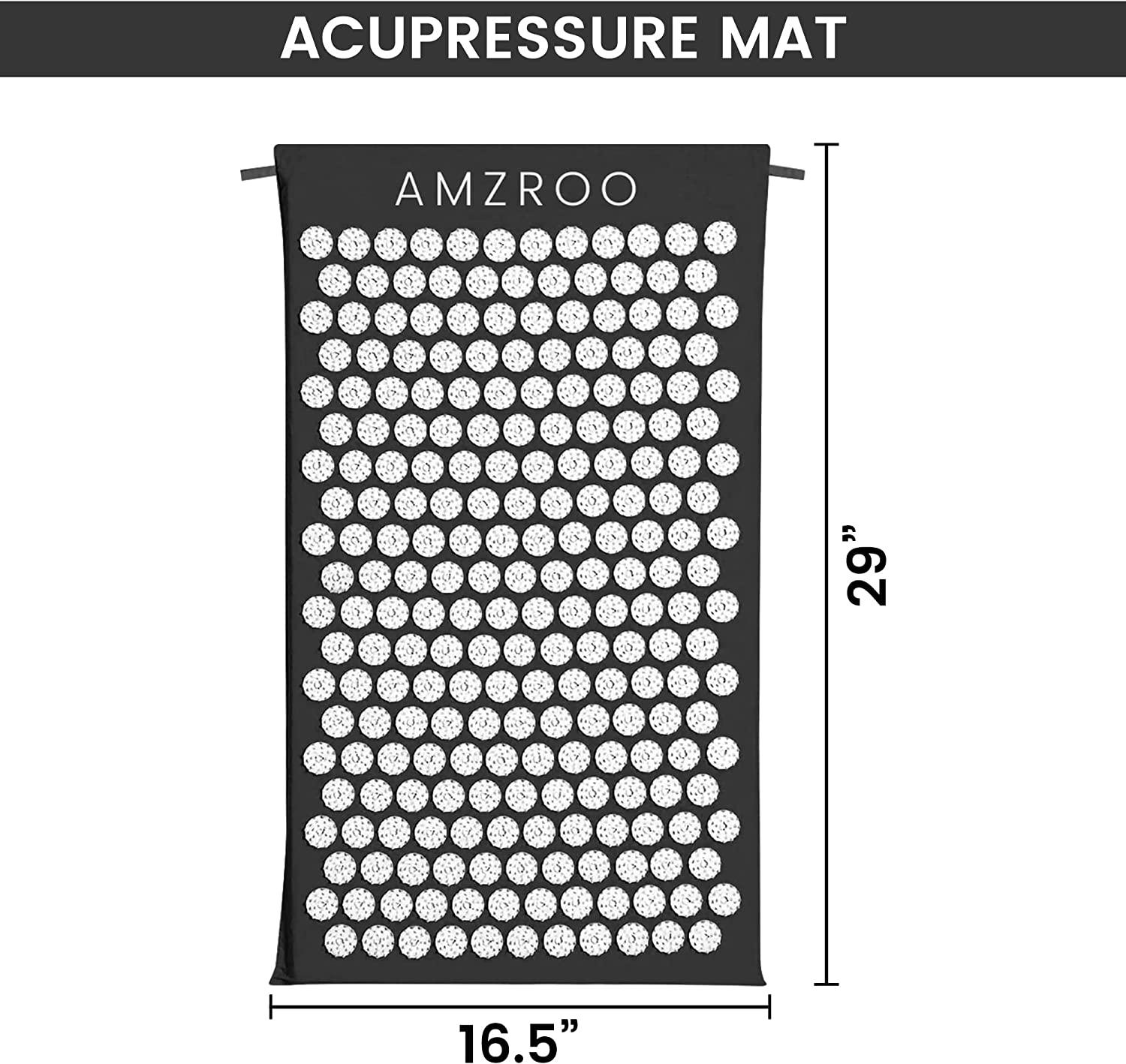 Acupressure Mat/Acupuncture Mat for Wellness, Muscle Relaxation, Back/Neck Pain Relief and