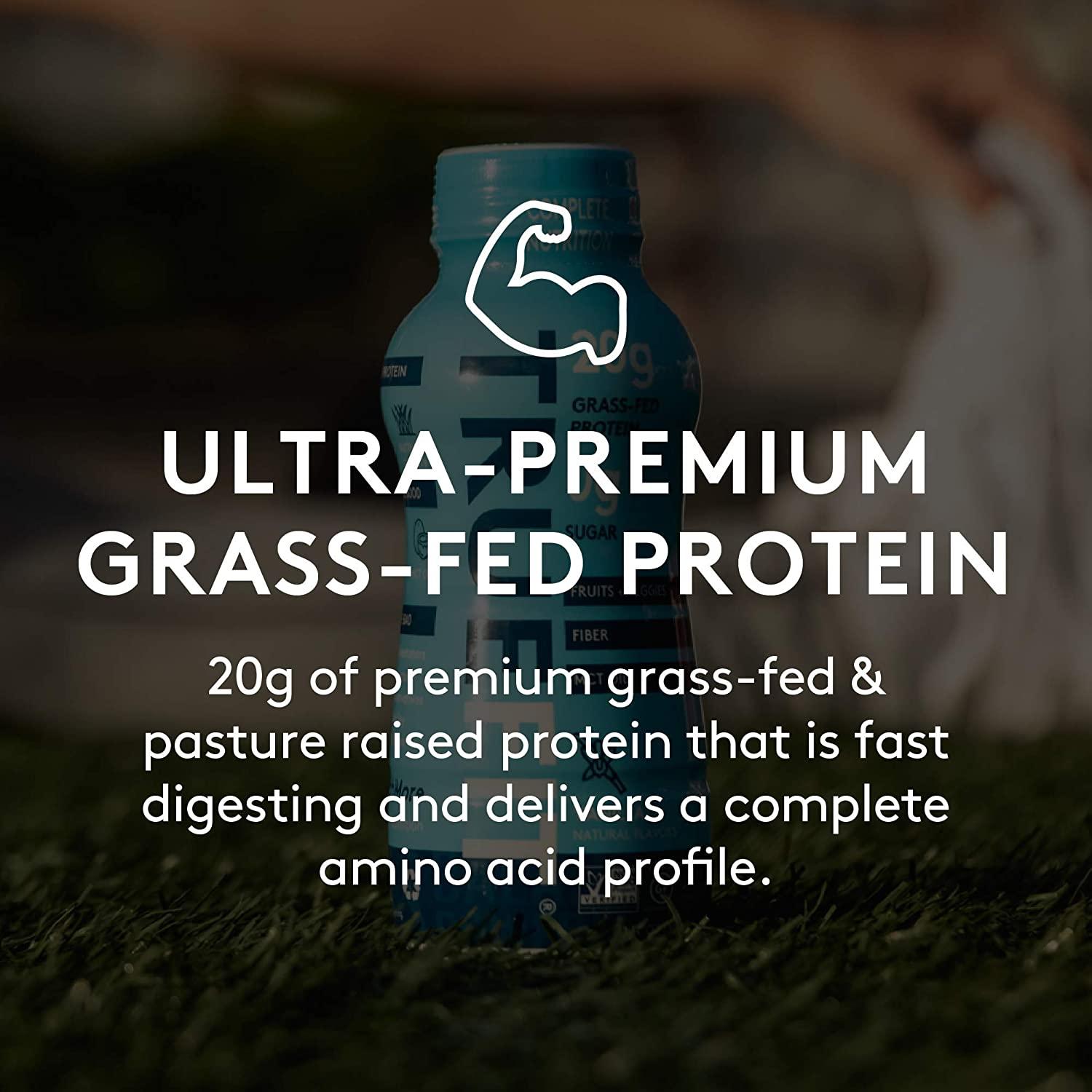 RSP NUTRITION TrueFit Protein Shake & Meal Replacement, GrassFed Protein Drink with Organic