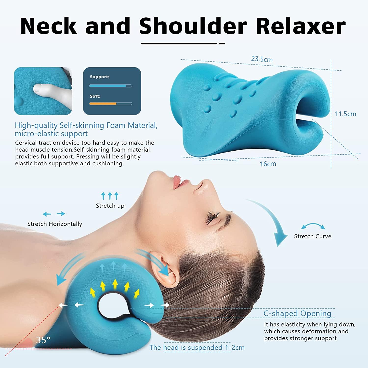 BILITOK Neck and Shoulder Relaxer, Cervical Traction Device for