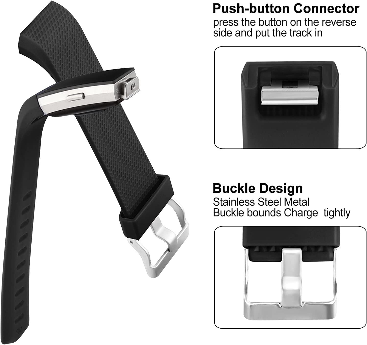 Tobfit Sport Bands Compatible with Fitbit Charge 2 4 Pack
