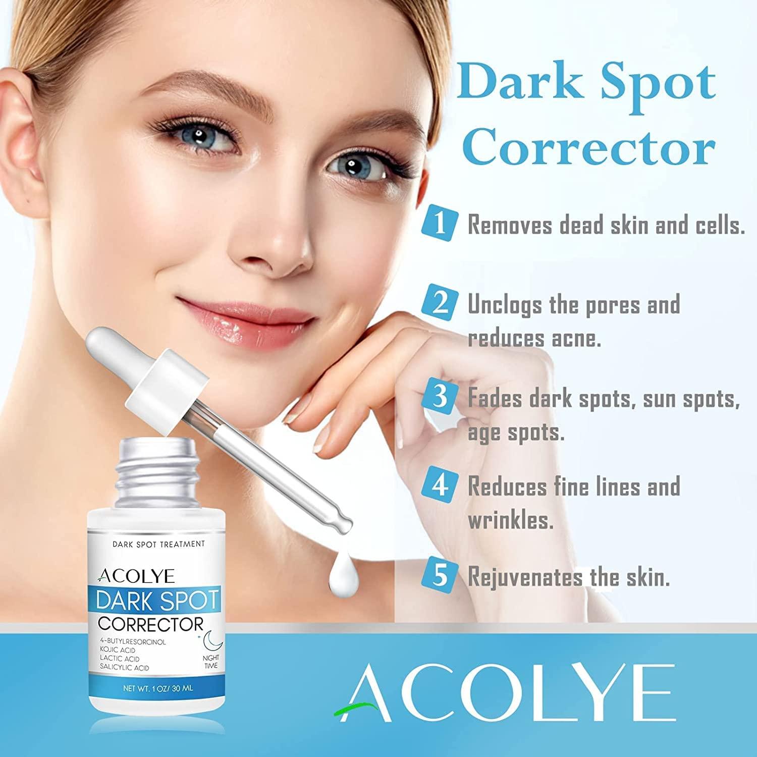 Dark Spot Remover & Corrector for Face with Vitamin C, Hyaluronic Acid