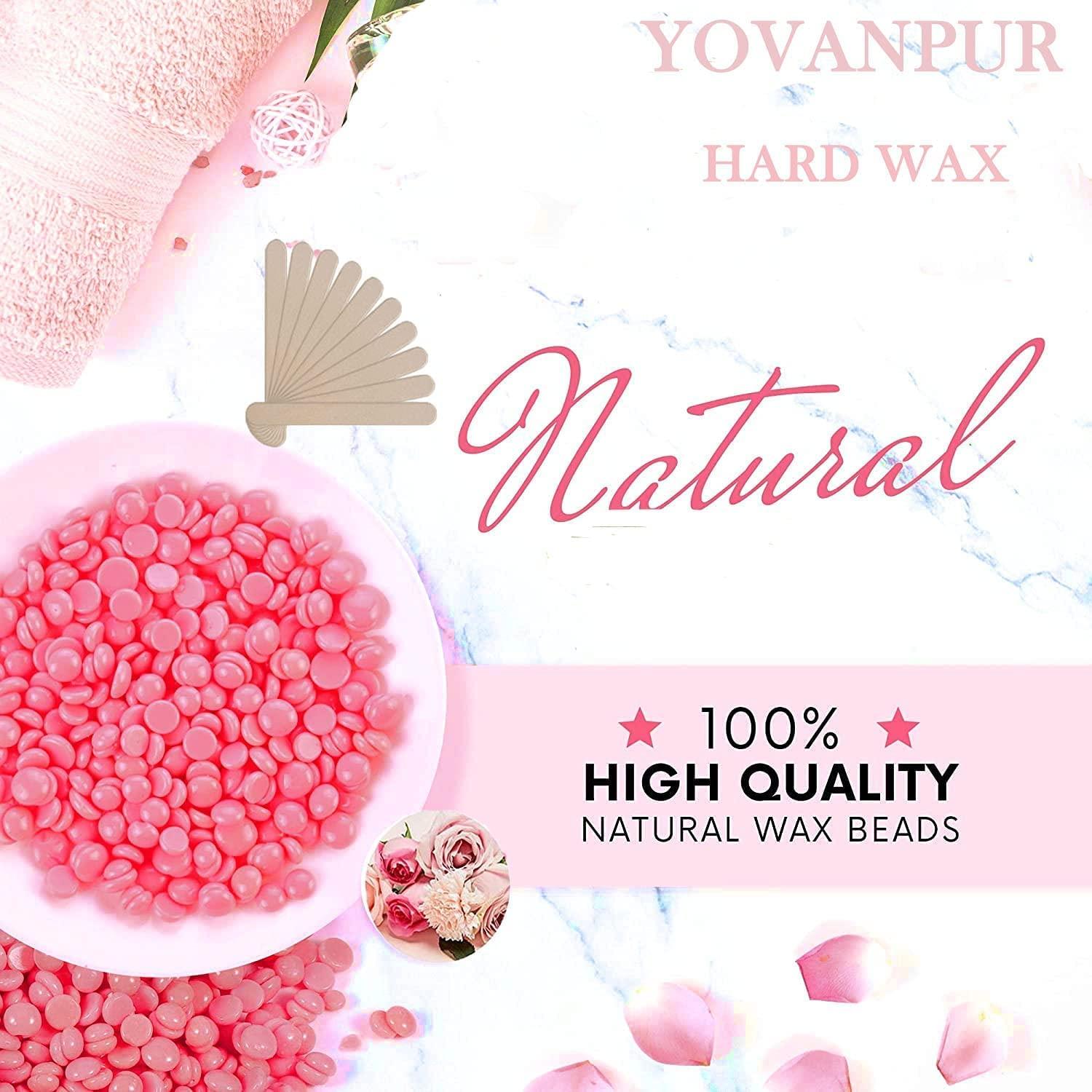 Wax Beads for Hair Removal, Yovanpur (300g/10.5oz) Hard Wax Beads For Sensetive Skin, At Home