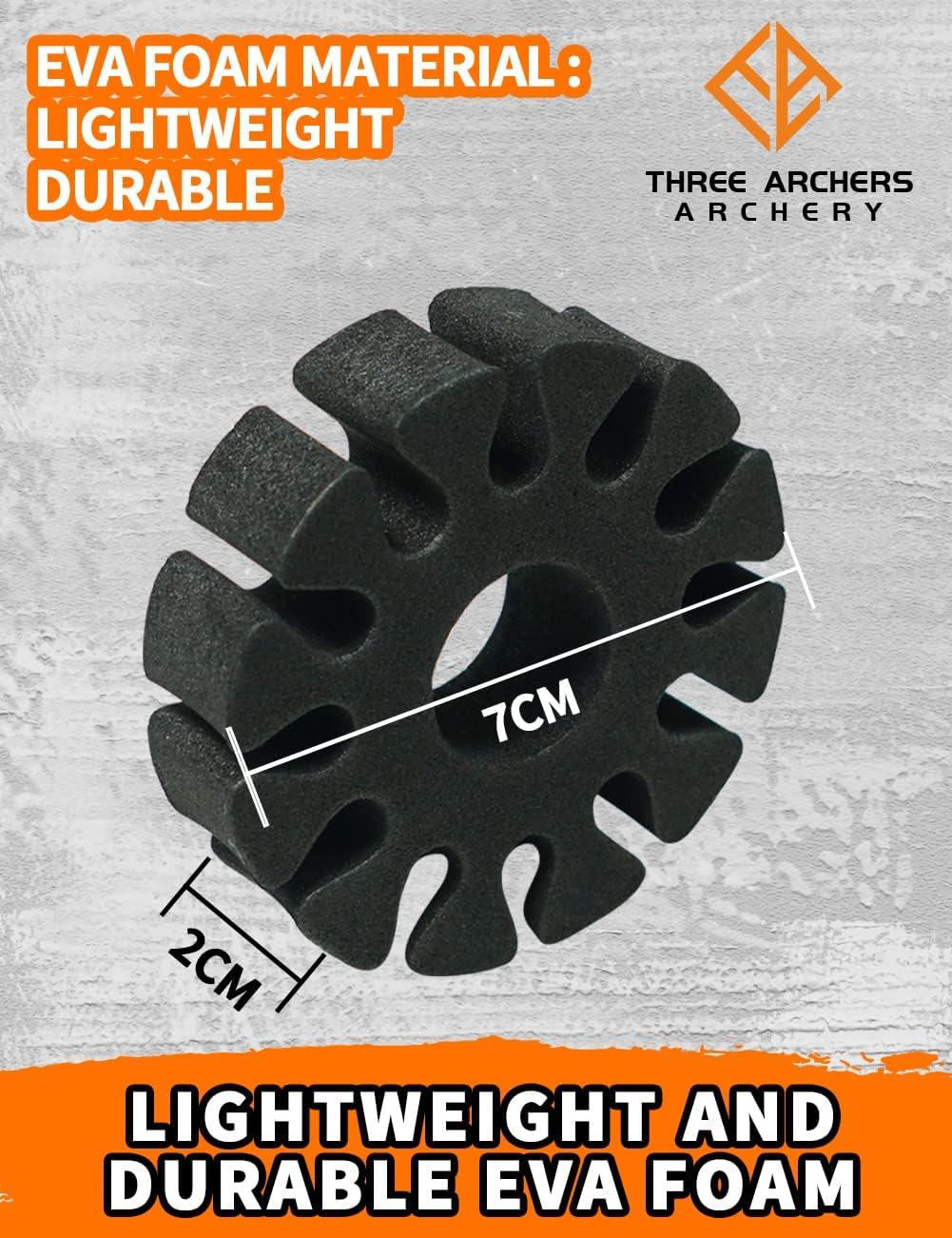 THREE ARCHERS 8Pcs EVA Foam Arrow Pack Round EVA Arrow Separator Holder
