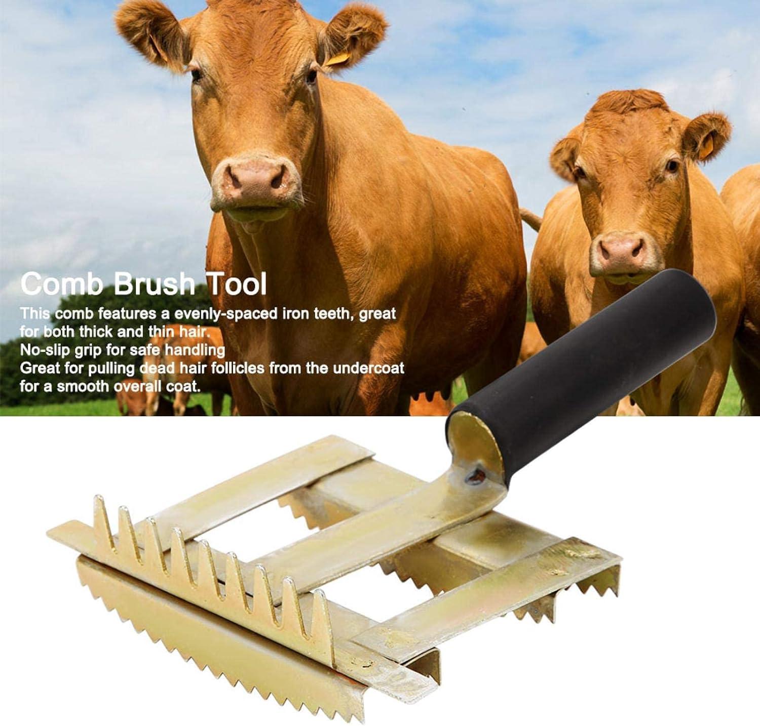 Agatige Livestock Shedding Comb Cattle Cow Bull Grooming Brush