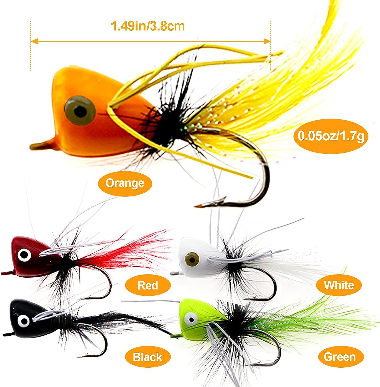 Ghanneey Fly Fishing Poppers Dry Flies Lures Fly Fishing Tying Tools for  Fishing Flies Making Accessories Bass Trout Panfish Bluegill Salmon A:Fly  Fishing Poppers 10pcs
