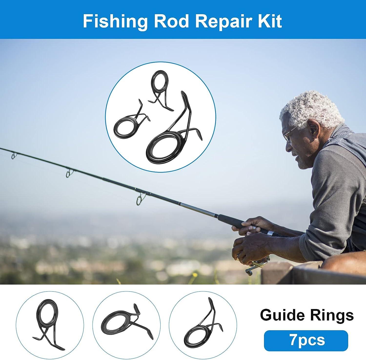 Hifisher Fishing Rod Tip Repair Kit, Fishing Rod Guides