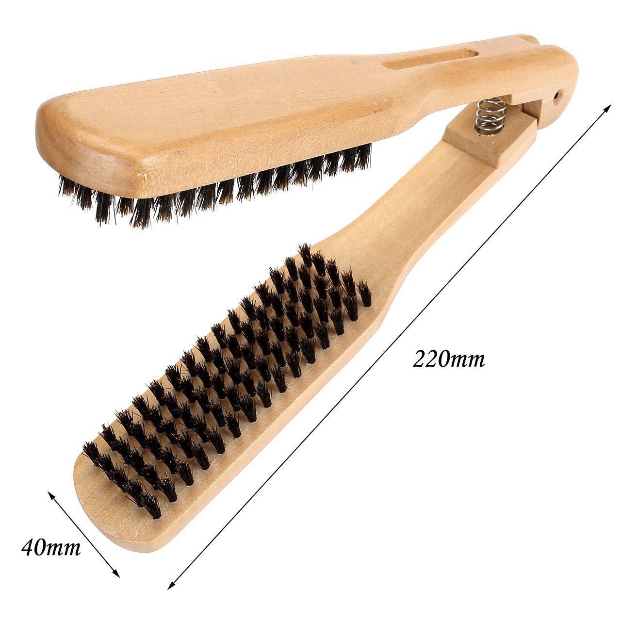 Wismee Professional Boar Bristle Double-Sided Hair Brush Comb Wooden  Anti-static Hair Straightener Tool Comb Hair Splint Comb Hairdressing  Plywood Straightening Styling Brush