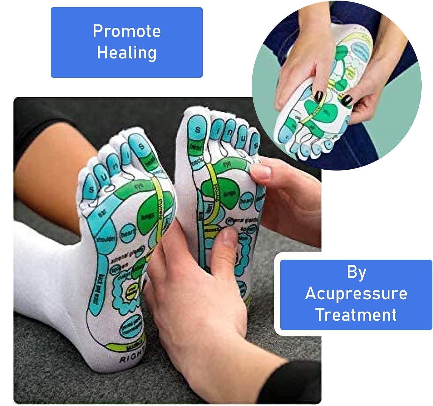 Acupressure Reflexology Socks Foot Massage Socks with Separate Toes