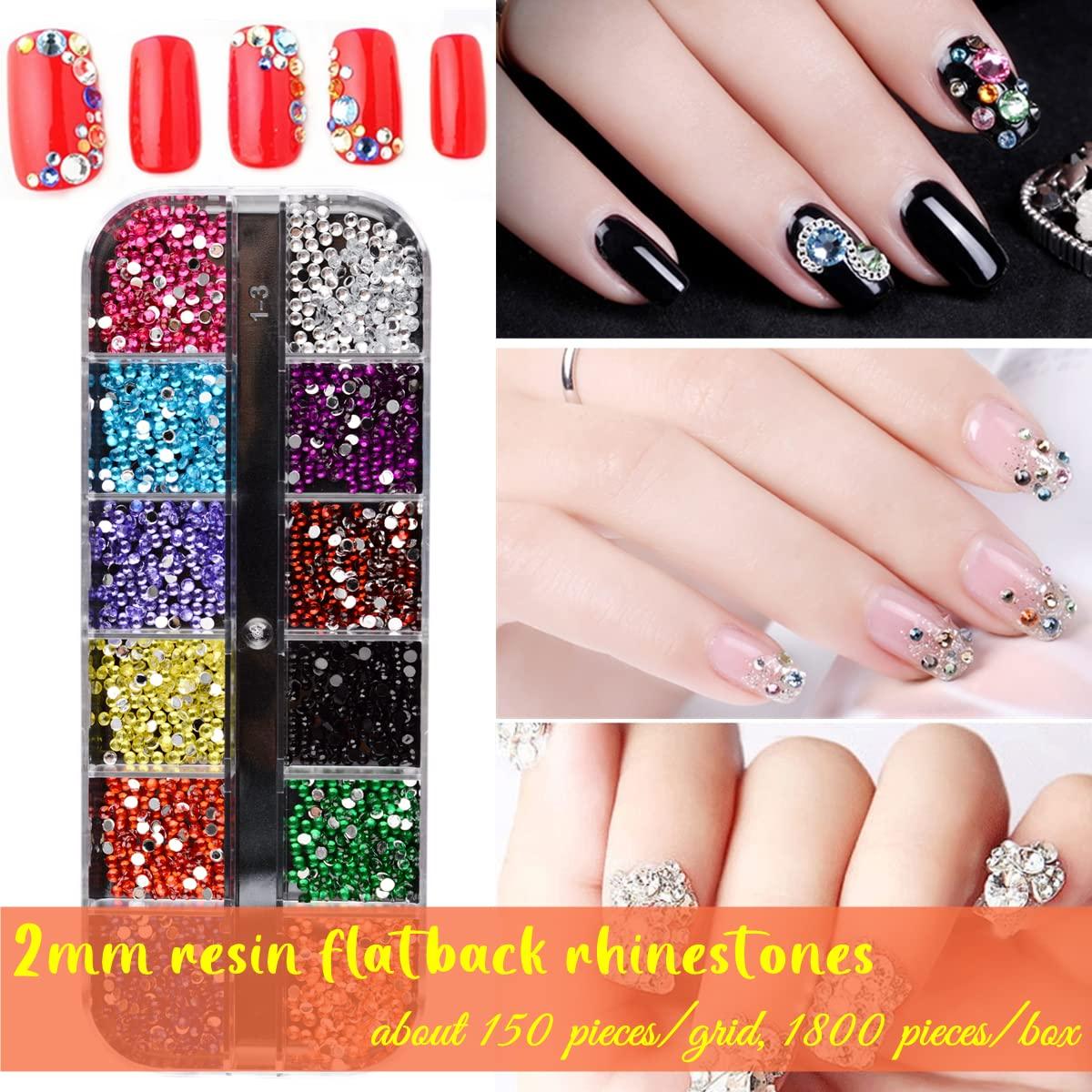 Flower Nail Art Charms 6 Boxes 3D Light Nail Decals Multicolor Flowers Gold  Bead Silver Bead Design for Women Acrylic Nail DIY Nail Art Decorations :  Amazon.in: Beauty