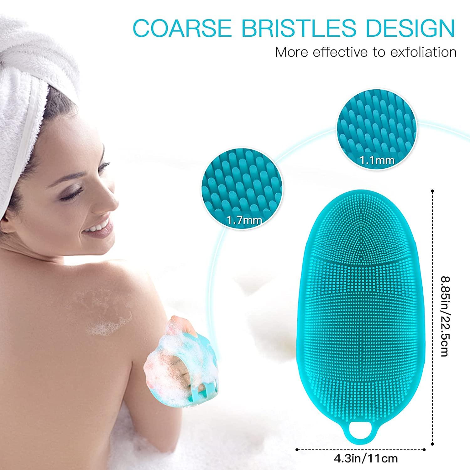 INNERNEED Silicone Body Scrubber Exfoliating Shower Brush for All