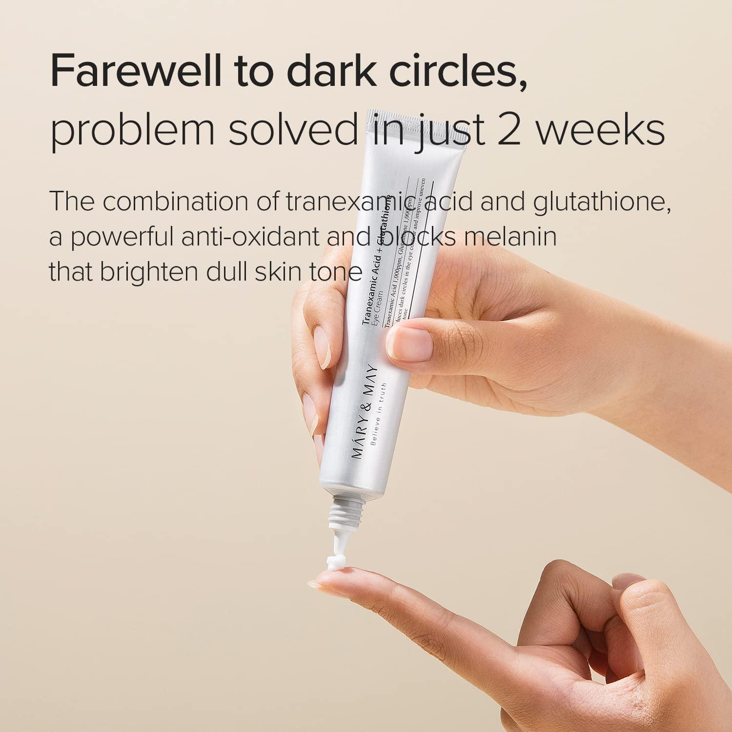 tranexamic acid and glutathione eye cream MARY & MAY Tranexamic Acid + Glutathione Eye Cream Canada main image 1