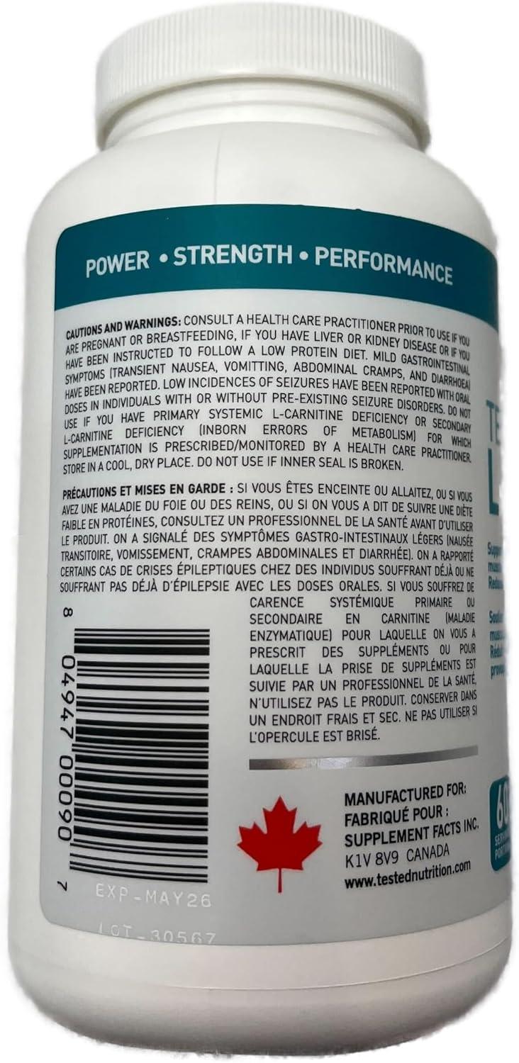 Tested Nutrition L-Carnitine Capsules | 454mg L-Carnitine Tartrate per Capsule | Stimulant Free Weight Loss Support Muscle Recovery Energy Metabolism Booster | 60 Servings (180 Capsules) | Buy Now with Express International Delivery | GoSupps.com Tested Nutrition L-Carnitine Capsules | 454mg L-Carnitine Tartrate per Capsule | Stimulant Free Weight Loss Support Muscle Recovery Energy Metabolism Booster | 60 Servings (180 Capsules) | Buy Now with Express International Delivery | GoSupps.com