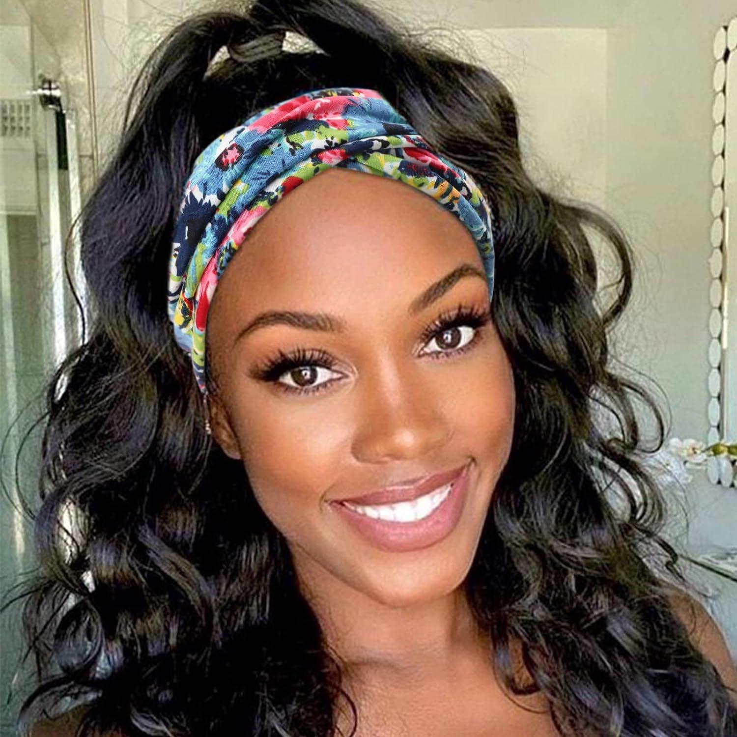 Dreshow 4-Piece Women's Elastic Headbands Cute Soft Hair