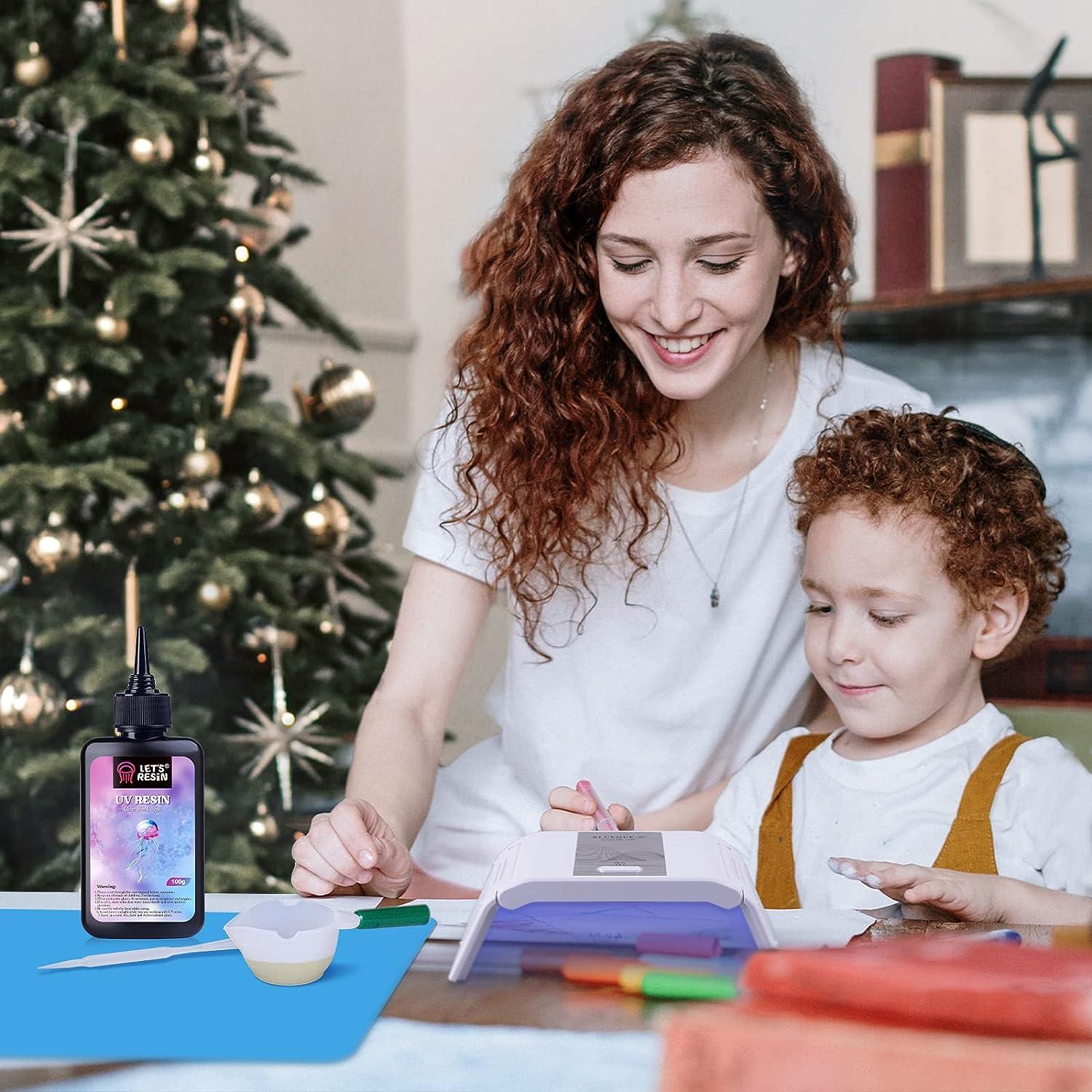 LET'S RESIN UV Resin with Light Upgraded 200g Crystal Clear&Low Odor UV