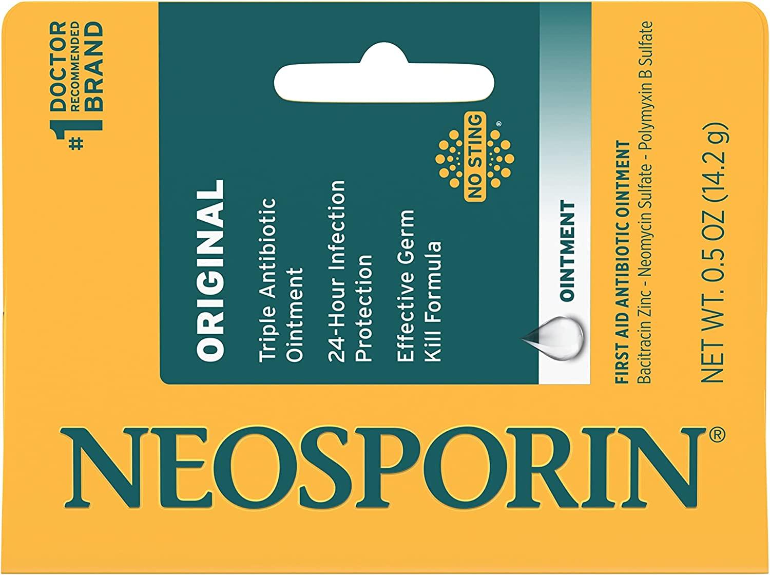 Neosporin Original First Aid Antibiotic Ointment with Bacitracin Zinc