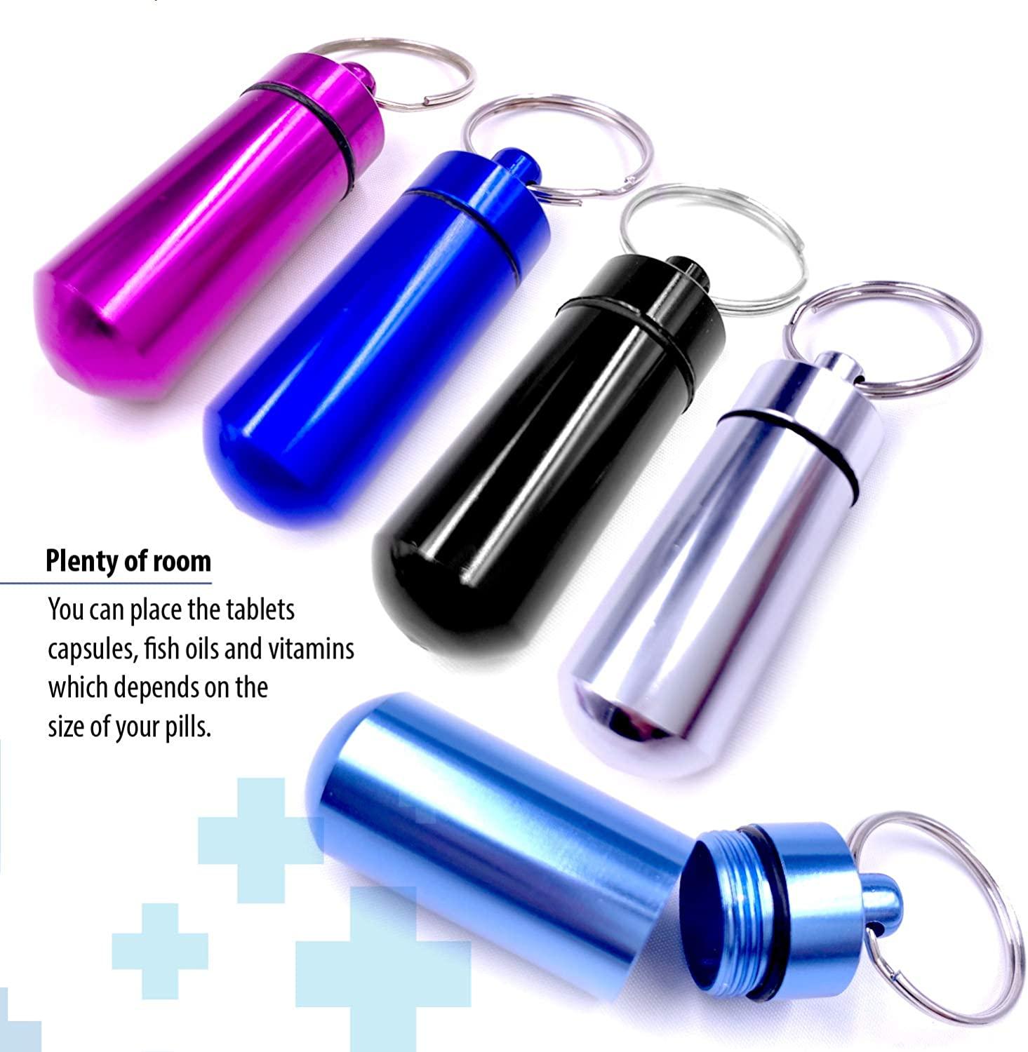 1PC Metal Mini Waterproof Alloy Travel Pill Box Pill Bottle Cache Drug Holder  Container Keychain Medicine Box Health Care - AliExpress