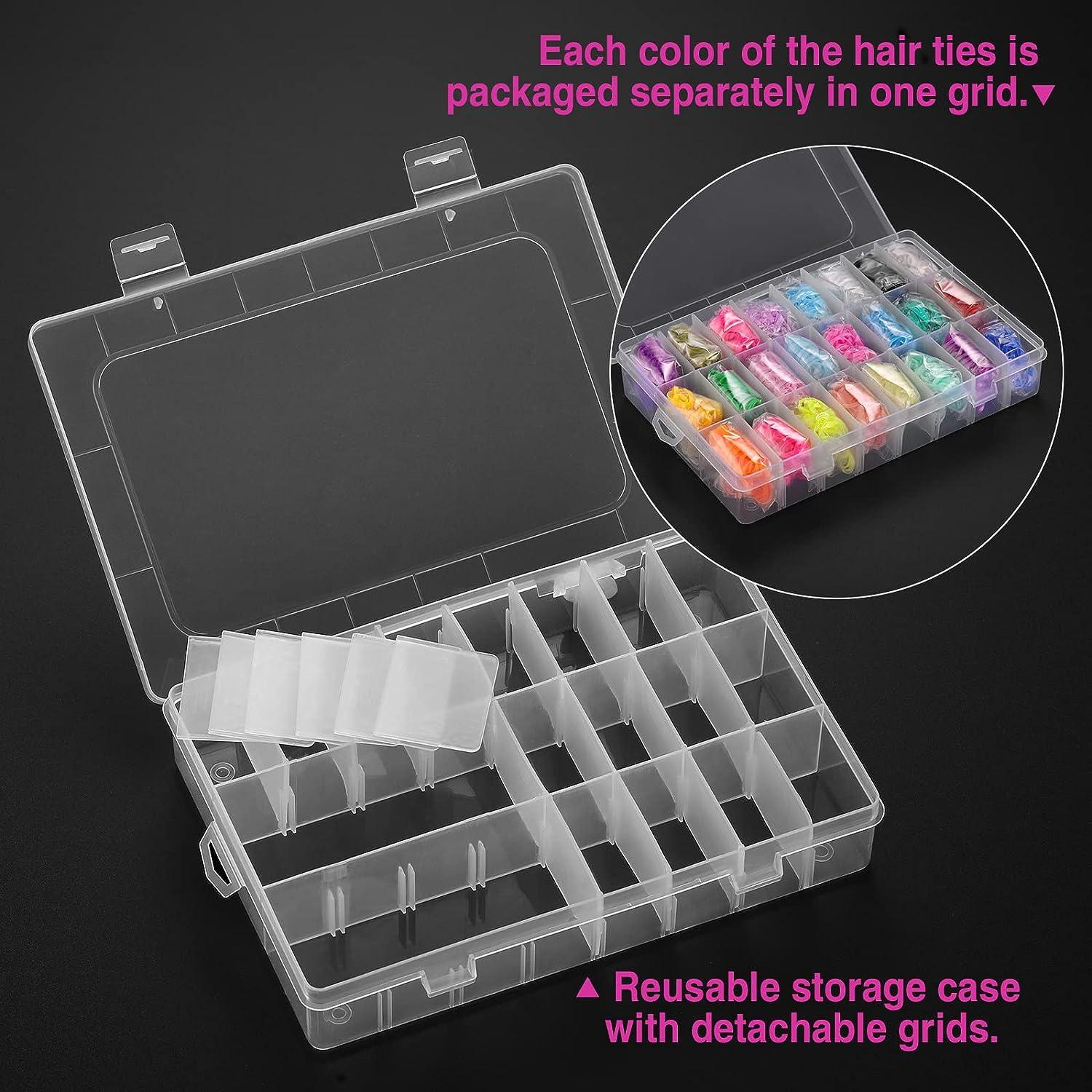 TESHUDI 2pcs Fashion Hair Tie Organizer Boxes, Small Portable