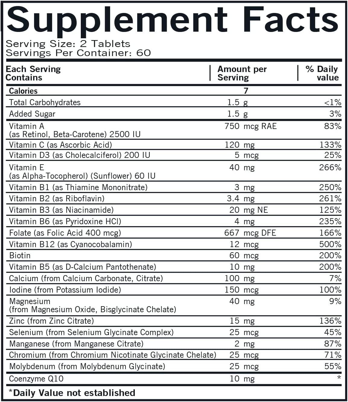 Kirkman Labs Children's Chewable Multivitamin & Mineral Tablets Natural