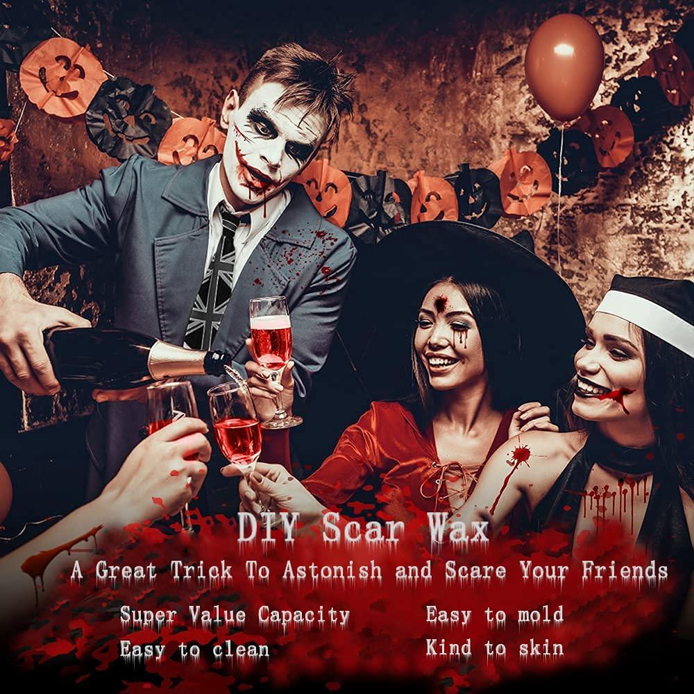 Scar Wax SFX Makeup Kit - Halloween Makeup Kit Fake Blood Makeup Special  Effects Makeup Kit Skin Wax FX Makeup for Halloween Party Stage Festival 