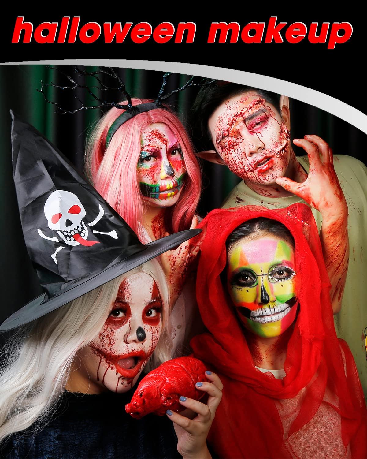 Abizoo Halloween SFX Makeup Kit Special Effects Makeup 12-In-1 SFX Scar Wax  Fake Blood