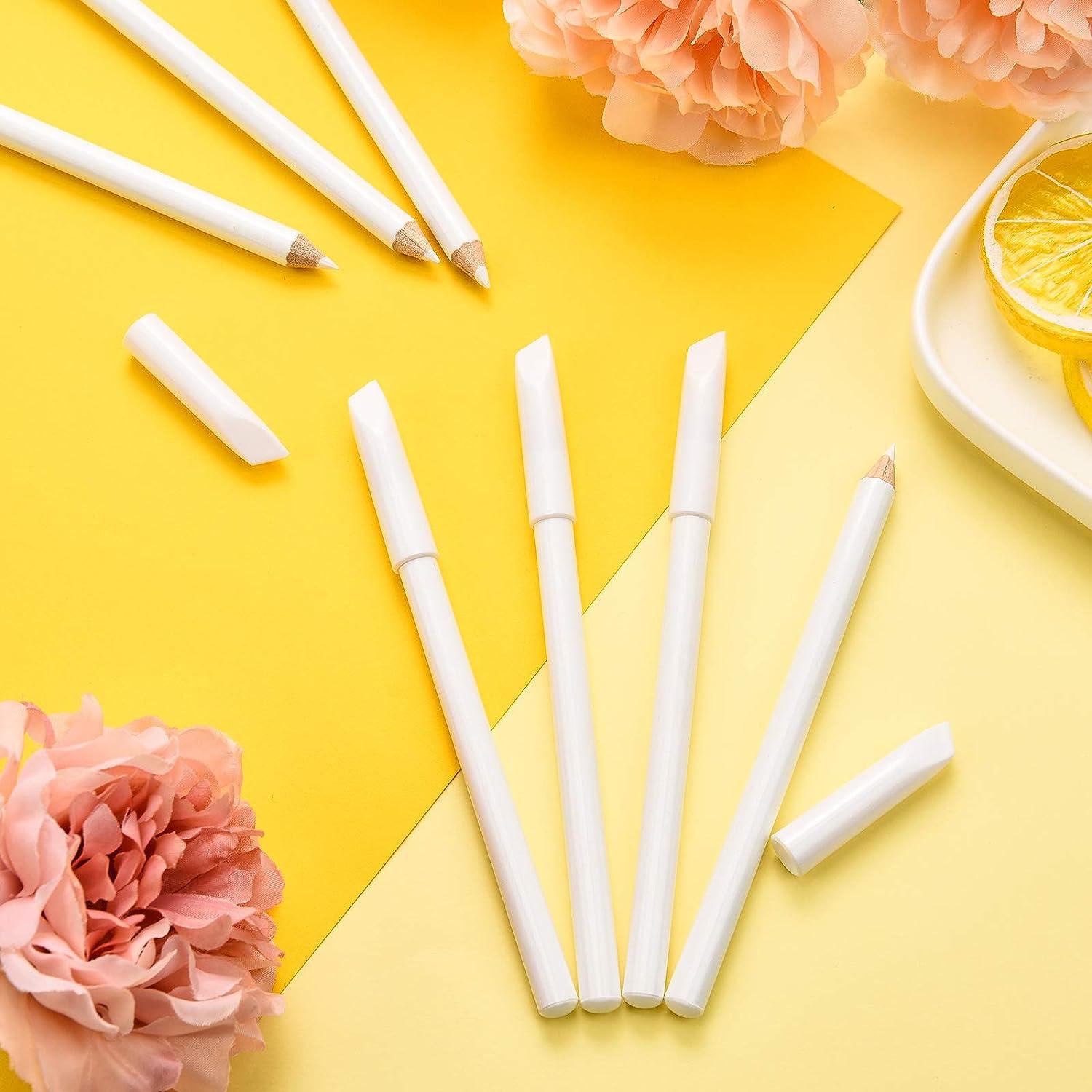 2 Pieces White Nail Pencil Nail Whitener Nail Whitening Pencil  Under Nail French Manicure Pen DIY 2-in-1 Nail Whitener Pencil Manicure  with Cuticle Pusher : Beauty & Personal Care