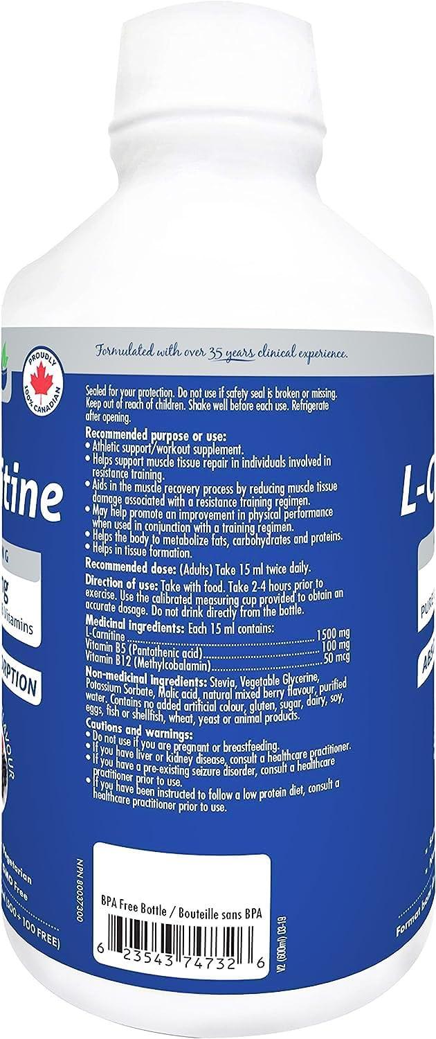 Naka Platinum Nutri L-Carnitine featuring 1500 mg Pure L-Carnitine +B  Vitamins per each 15 ml serving Superior Absorption Natural Berry Flavour  20% Extra Bonus Size - 600 ml (500+100 Free) | Buy