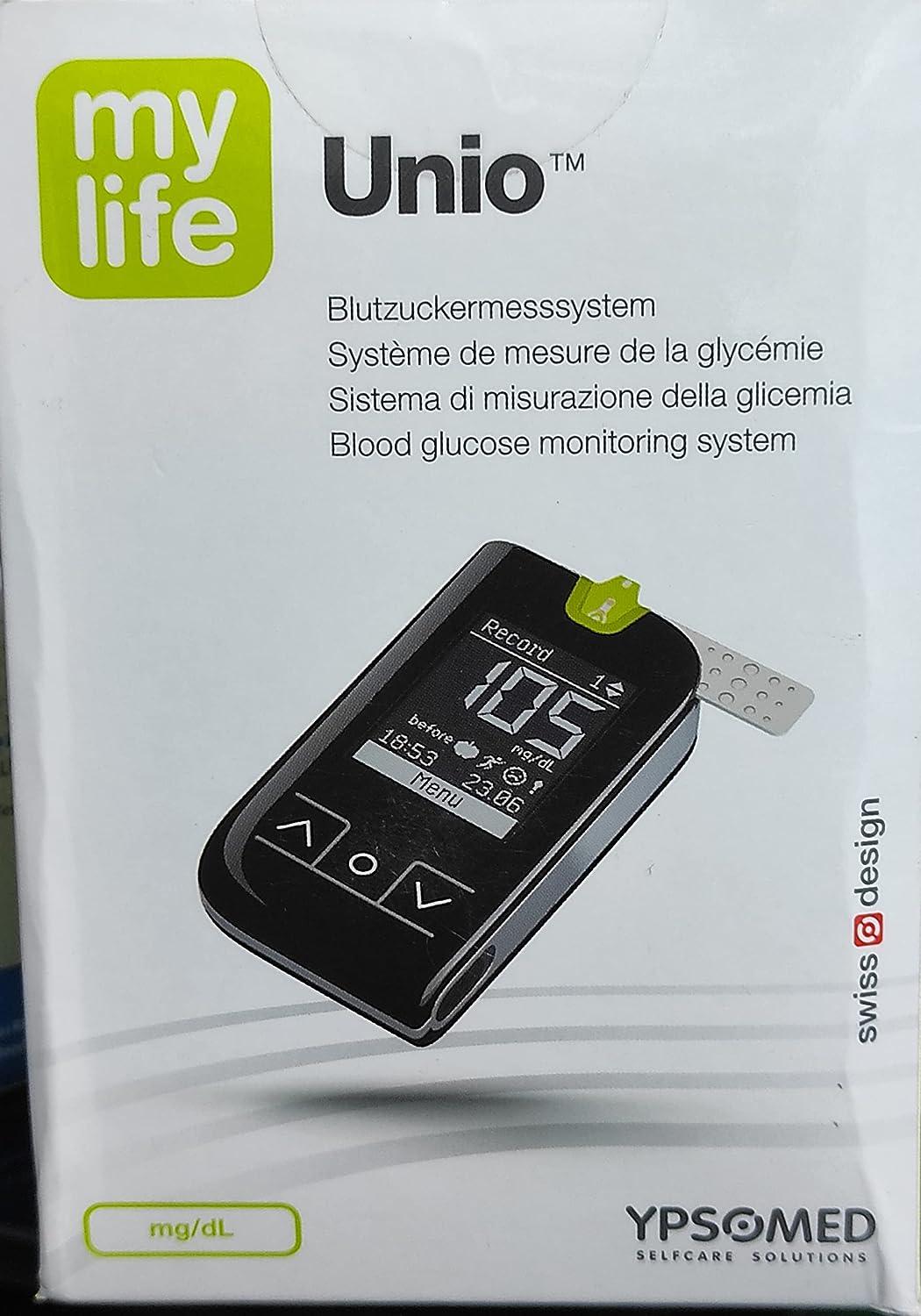 My Life Unio Blood Glucose Monitor with 10 Strips Free