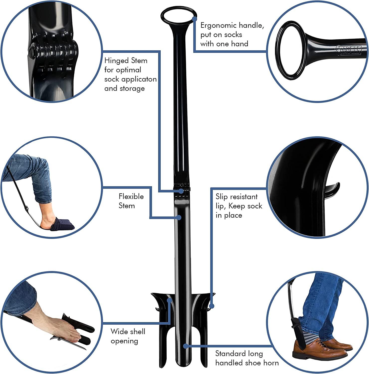 STAUBER Sock Aid and Shoe Horn Easy SlipOn Solution
