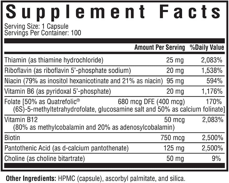 Seeking Health B Complex Plus 100 Vegetarian Capsules Easyto