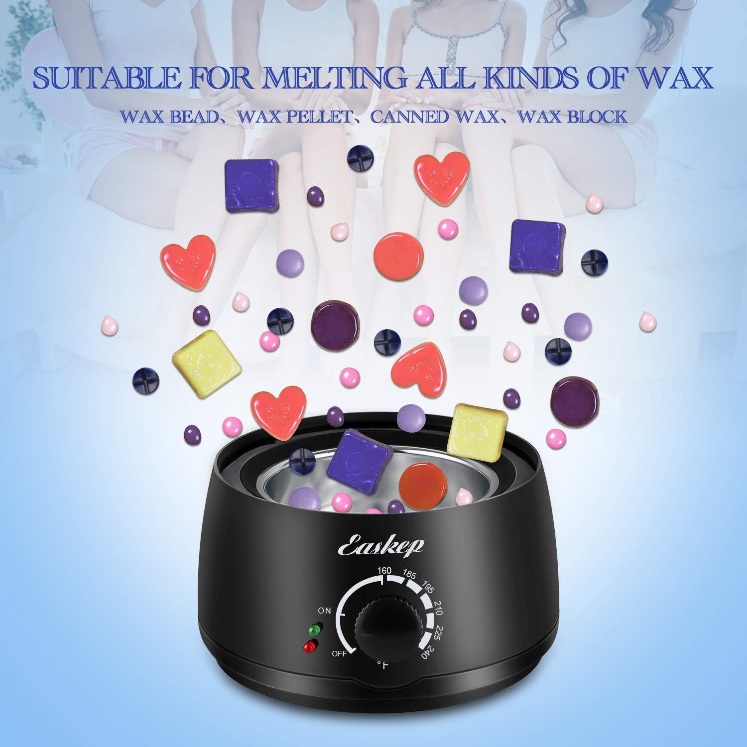 Easkep Waxing Kit Wax Warmer for Women 6 Adjustable Temperature Hair