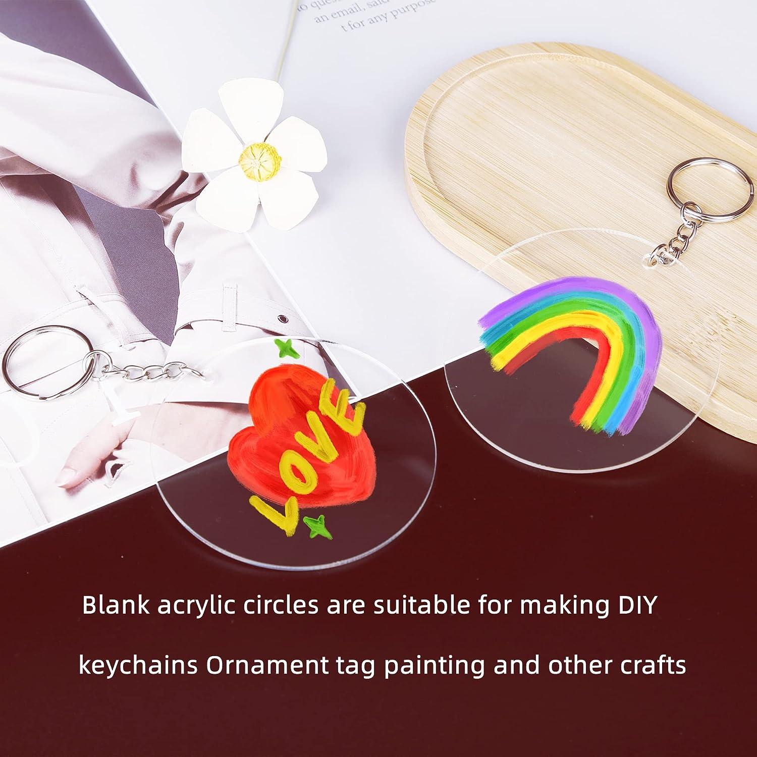 Acrylic Blank Keychains, Clear Keychain Blanks For Vinyl With