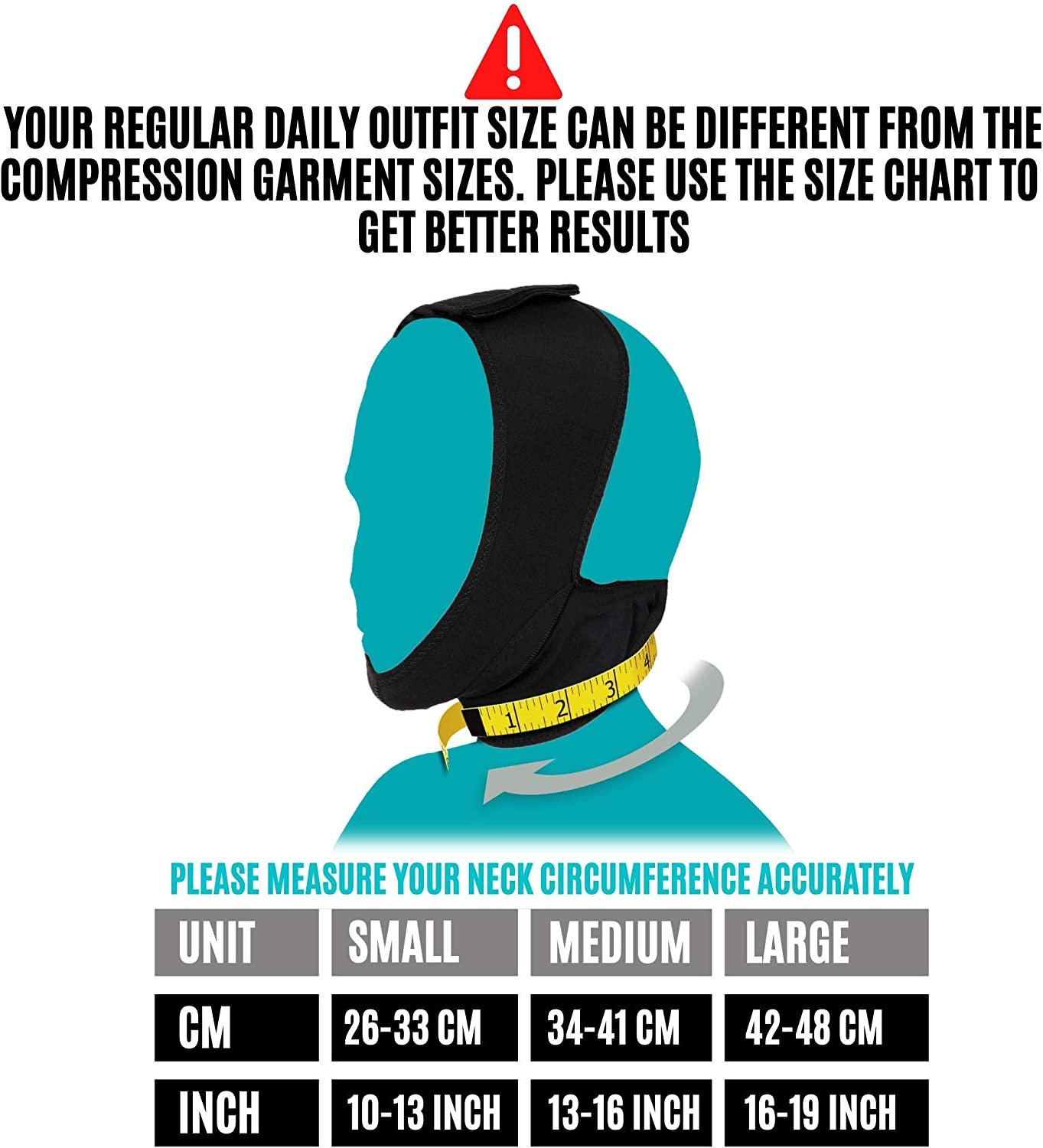 Chin Compression Garment After Liposuction Surgery Black Large Neck