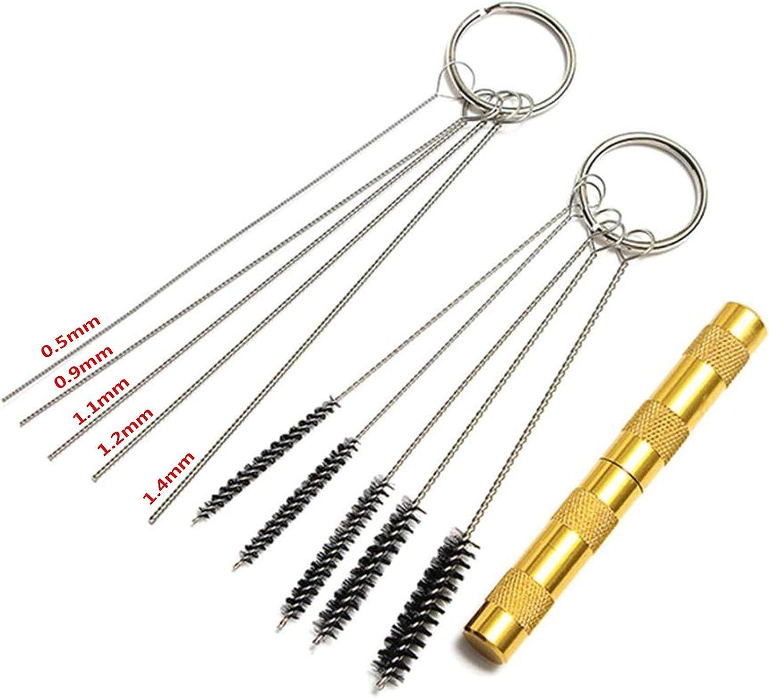 Uouteo 0.2mm 0.3mm 0.5mm Airbrush Nozzles and Needles Replacement Parts  with 11 in 1 Airbrush Cleaning Repair Tool for Airbrush Gun 0.2mm 0.3mm  0.5mm/Cleaning Kit