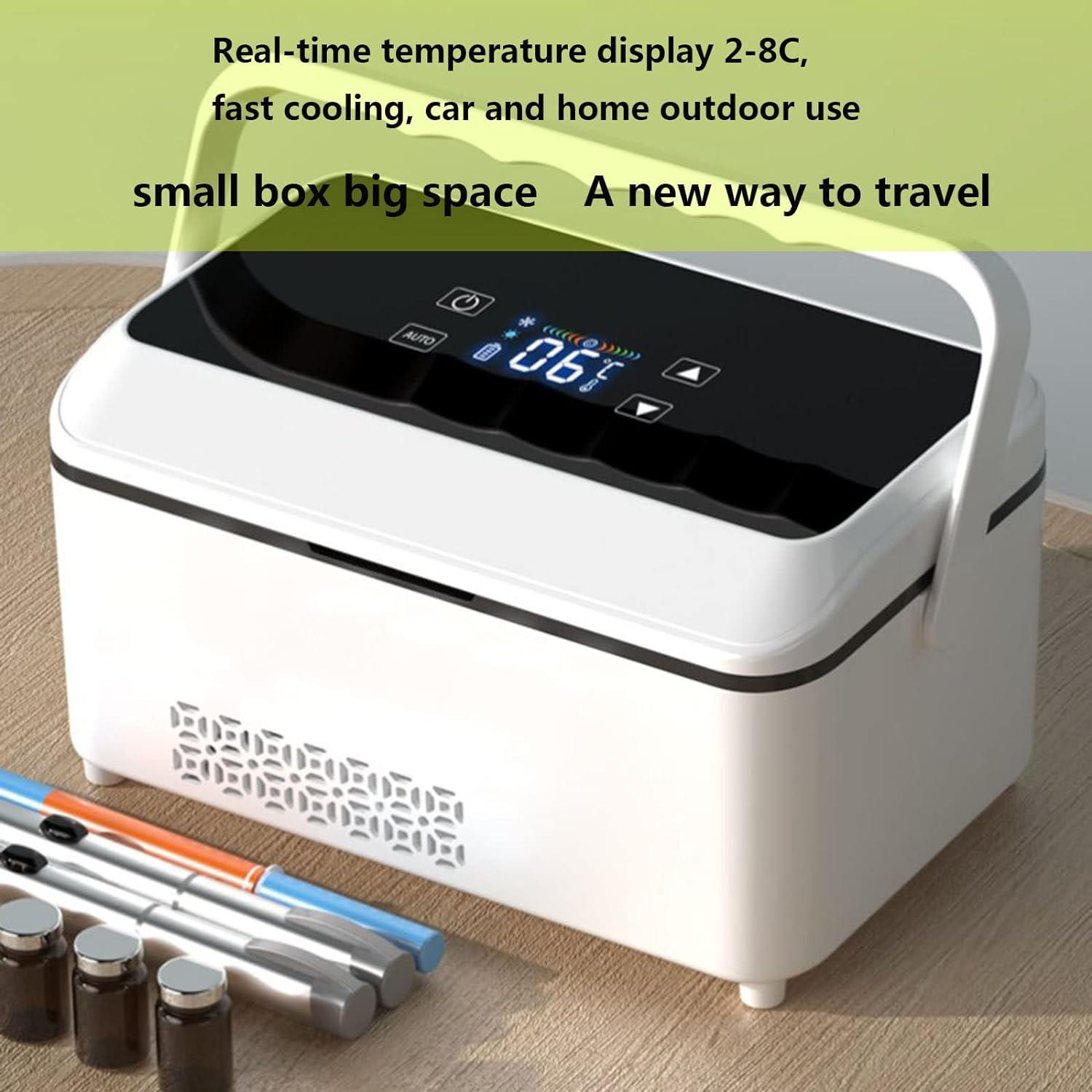  Medicine Refrigerator and Insulin Cooling Box for Car, Travel,  Home - Portable Medication Cooler for Travel with Car Charger : Health &  Household