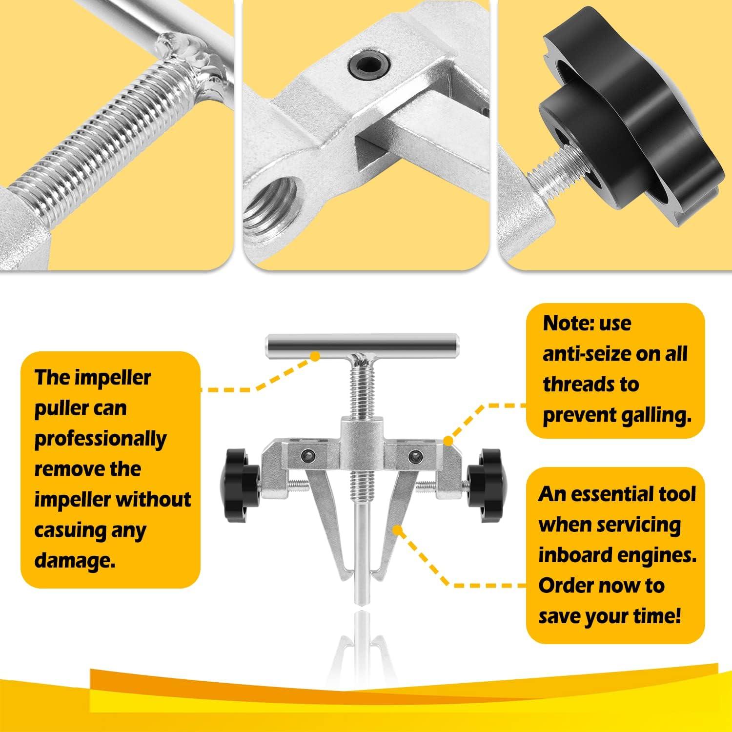 Bzumperyz 6600401 Impeller Puller Tool for 21/4" to 29/16" Marine Impeller Pull for Jabsco