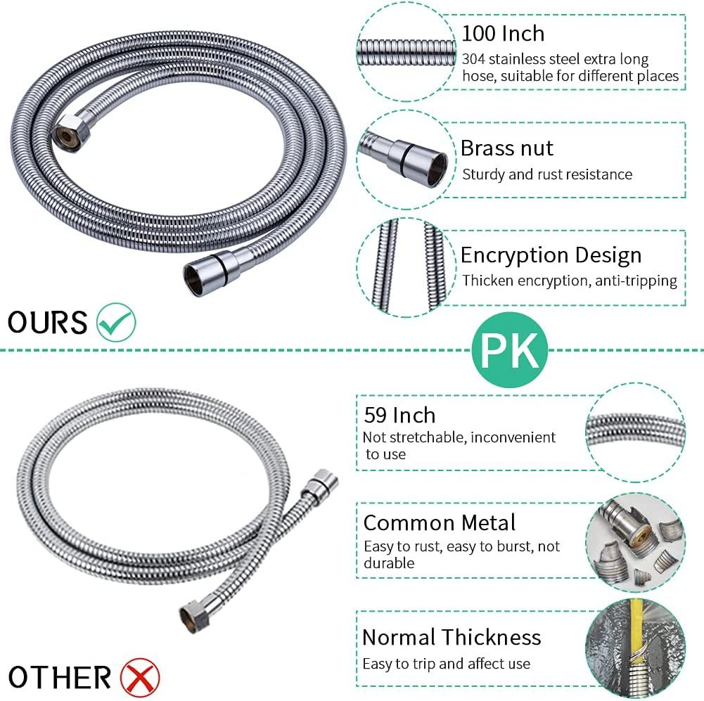 Shower Enema System with 100 Hose, Diverter & Water Control Valve
