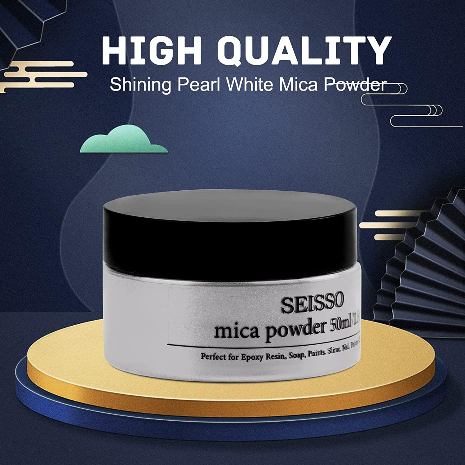 Shining Pearl White Mica Powder SEISSO Mica Powder for Epoxy Resin (1