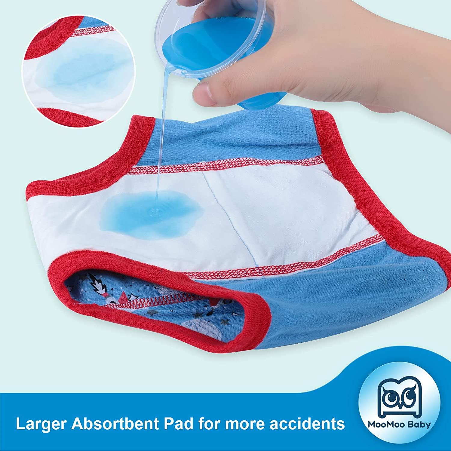 MooMoo Baby Waterproof Training Pants Training Underwear 6 Packs Absorbent  Toddler Training Underpants for Potty Boys 2T Blue : : Clothing,  Shoes & Accessories