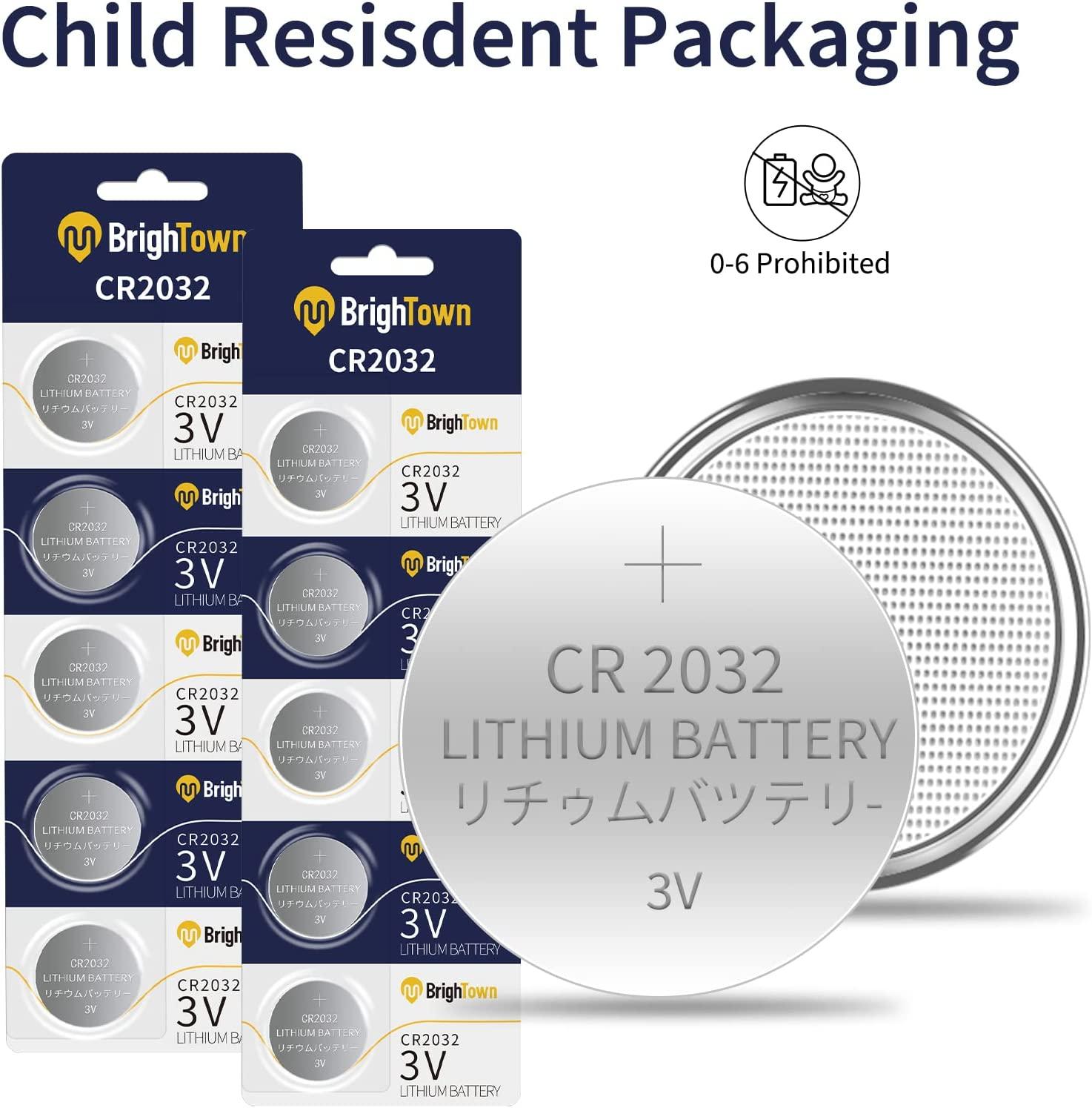 20 Count CR2032 Lithium Coin Cell Battery, 3V Blister Packed CR2032