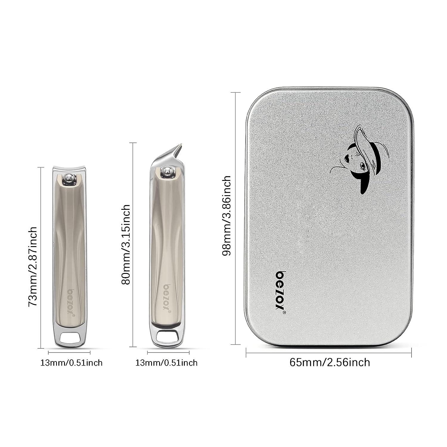 BEZOX Nail Clipper, Ultra Sharp Stainless Steel Toenail Clipper and  Fingernail Clipper, 2 PCS Nail Cutter for Women and Men for Thick and  Ingrown