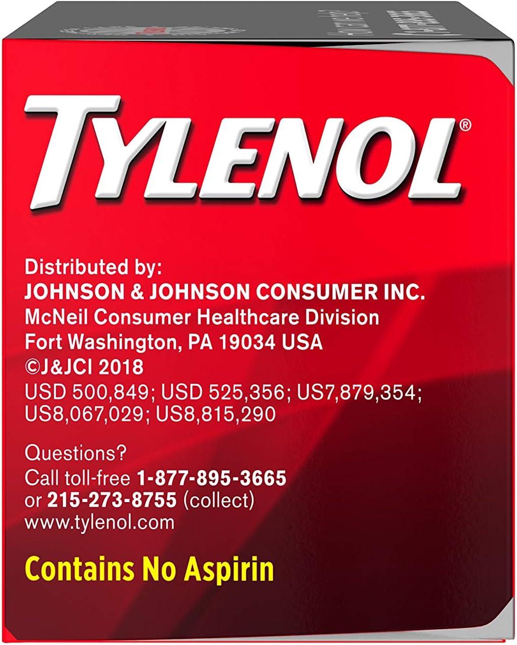  Tylenol Extra Strength Acetaminophen Rapid Release Gels, Pain  Reliever & Fever Reducer, 100 ct : Health & Household