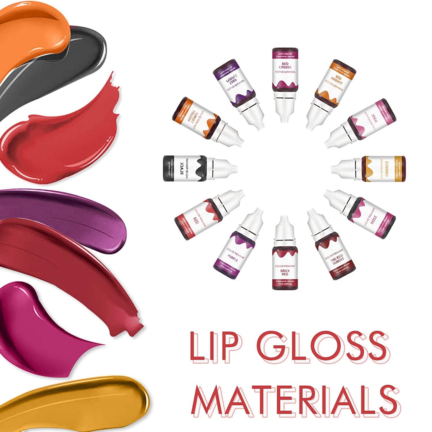 KYDA 12 Colors Lipstick Liquid Pigment Set Pure PlantBased Dye for